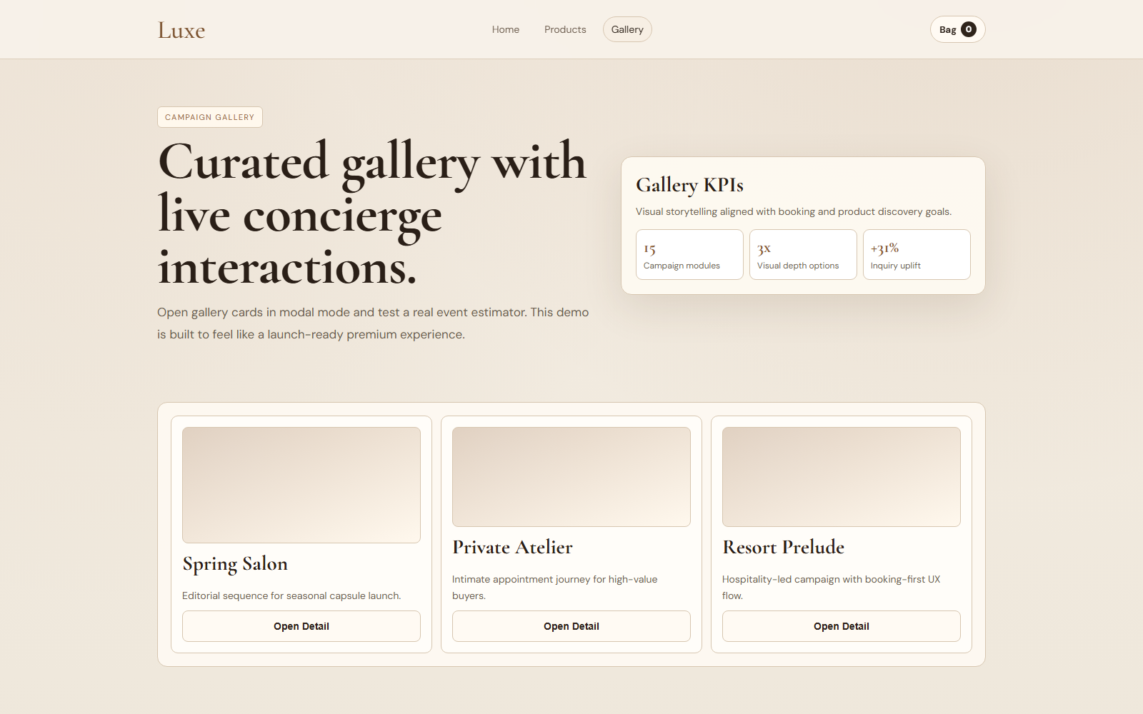 Luxe gallery preview